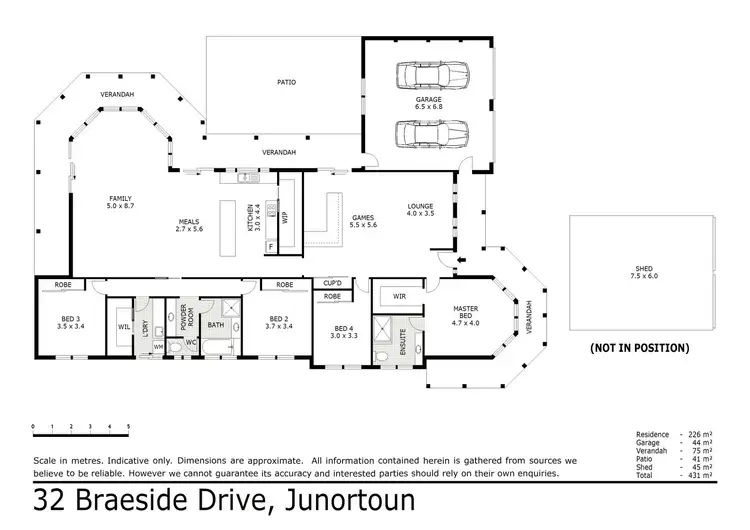 Floorplan of Homely house listing, 32 Braeside Drive, Junortoun VIC 3551