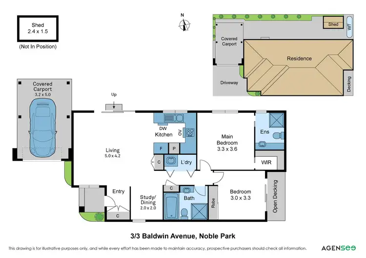 Floorplan of Homely unit listing, 3/3 Baldwin Avenue, Noble Park VIC 3174