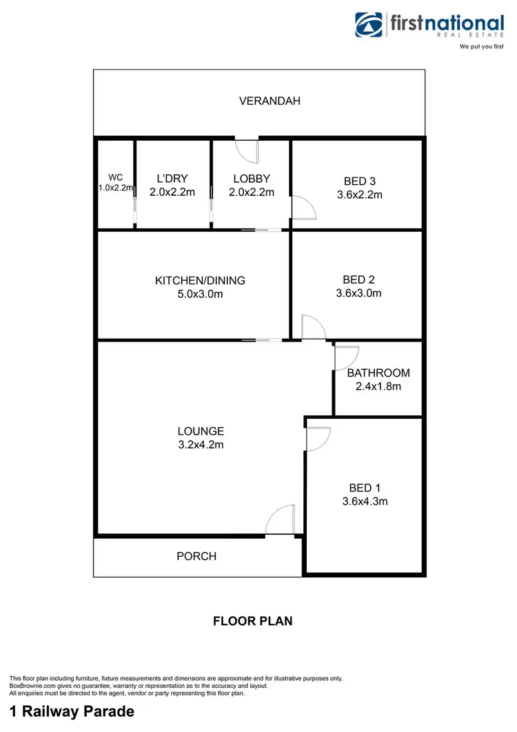 Floorplan of Homely house listing, 1 Railway Parade, Broken Hill NSW 2880