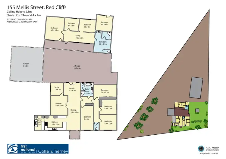 Floorplan of Homely house listing, 155 Mellis Street, Red Cliffs VIC 3496