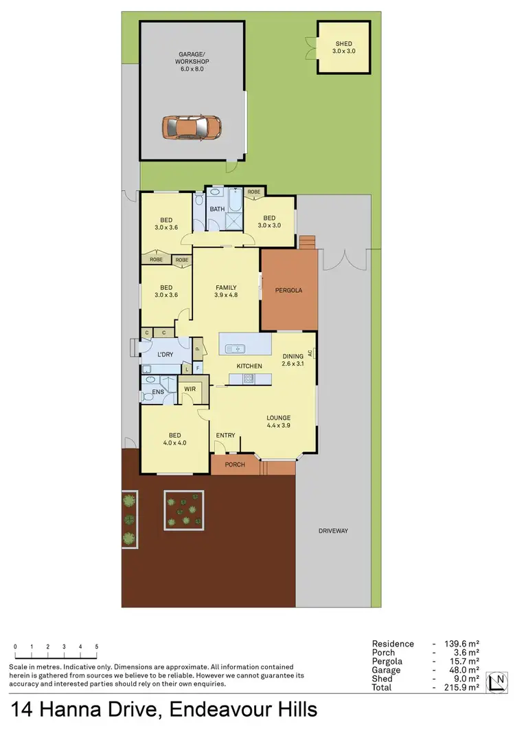 Floorplan of Homely house listing, 14 Hanna Drive, Endeavour Hills VIC 3802