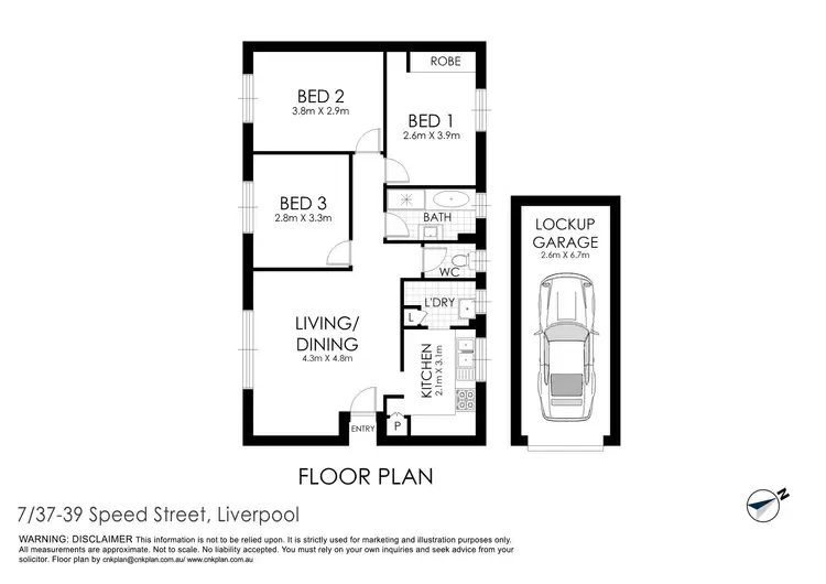 Floorplan of Homely unit listing, 7/37 Speed Street, Liverpool NSW 2170