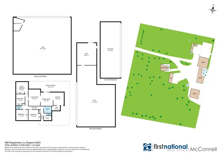 Floorplan of Homely rural property listing, 380 Peppertree Lane, Girgarre VIC 3624