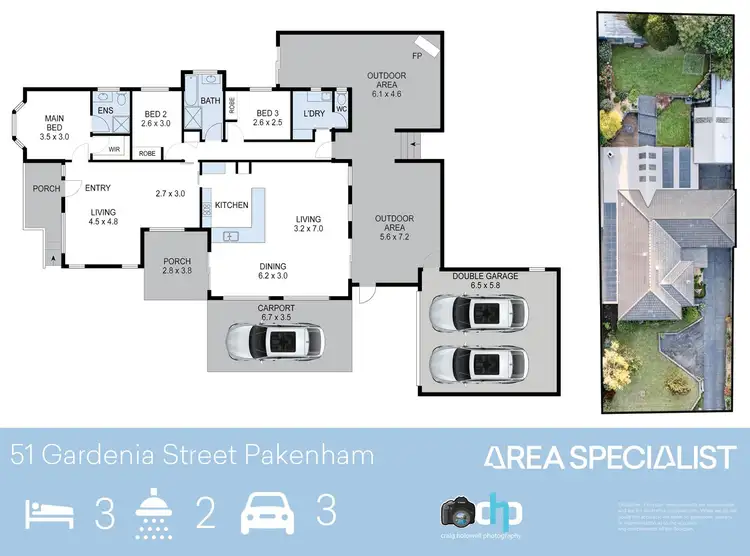 Floorplan of Homely house listing, 51 Gardenia Street, Pakenham VIC 3810