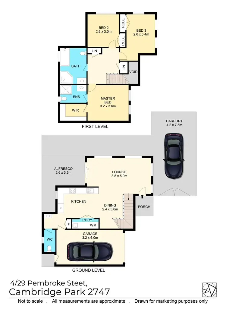 Floorplan of Homely townhouse listing, 4/29 Pembroke Street, Cambridge Park NSW 2747
