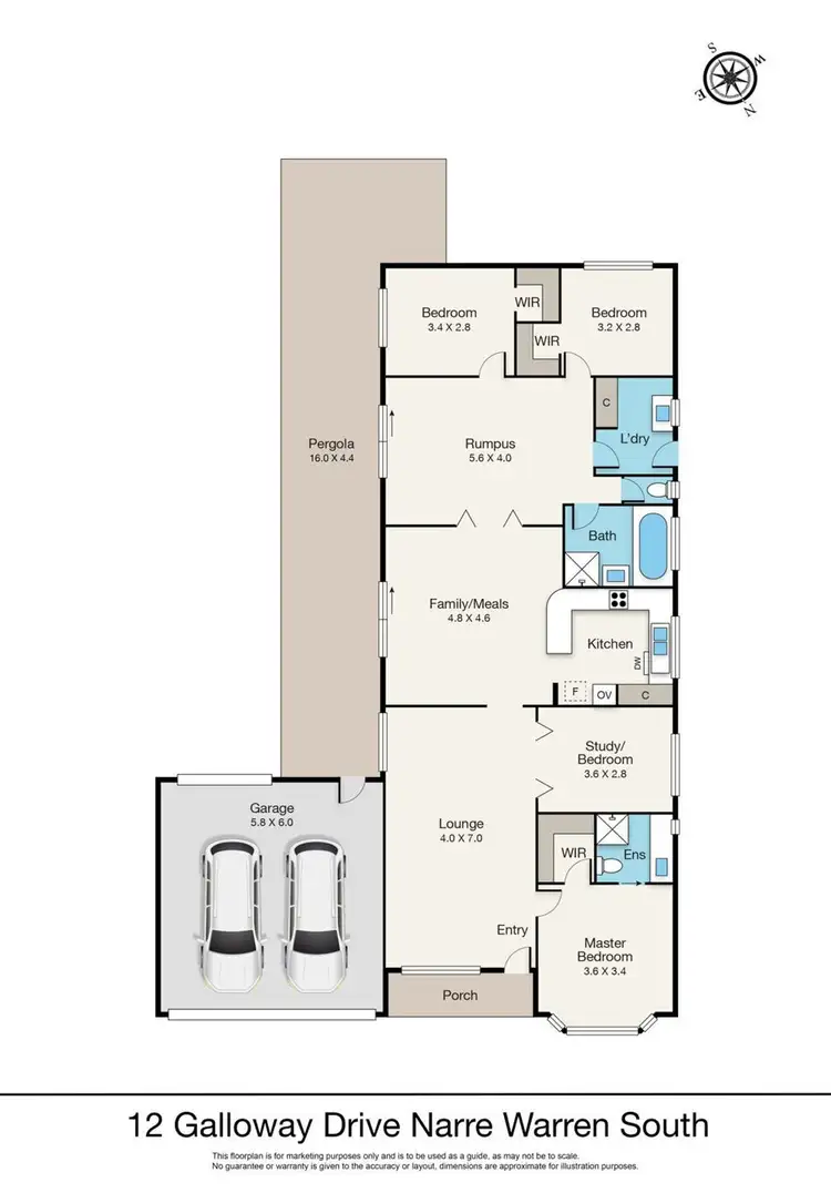 Floorplan of Homely house listing, 12 Galloway Drive, Narre Warren South VIC 3805