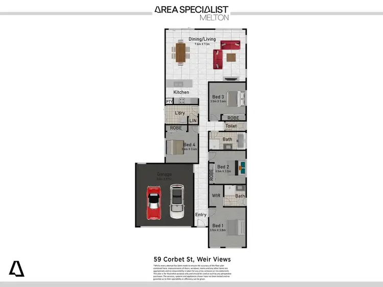 Floorplan of Homely house listing, 59 Corbet Street, Melton South VIC 3338