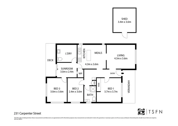 Floorplan of Homely house listing, 231 Carpenter Street, Quarry Hill VIC 3550