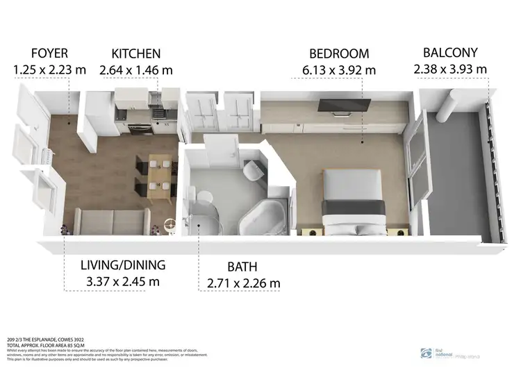 Floorplan of Homely apartment listing, 209/1 The Esplanade, Cowes VIC 3922