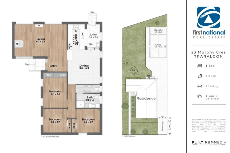 Floorplan of Homely house listing, 23 Murphy Crescent, Traralgon VIC 3844