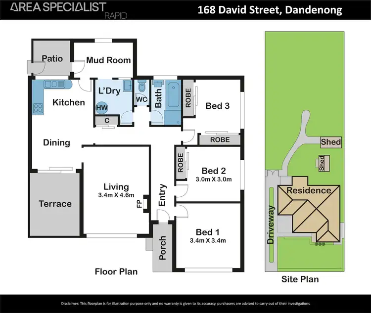 Floorplan of Homely house listing, 168 David Street, Dandenong VIC 3175
