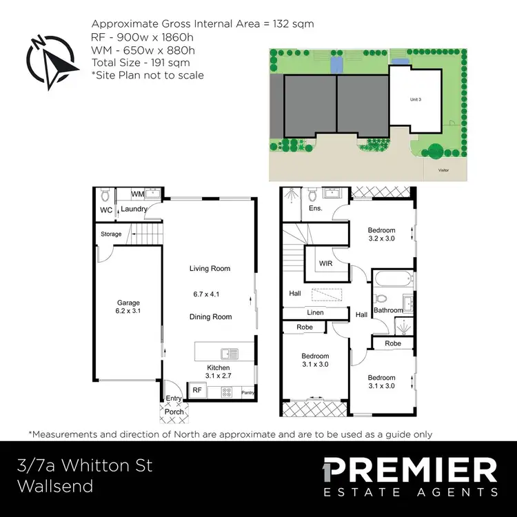 Floorplan of Homely townhouse listing, 3/7A Whitton Street, Wallsend NSW 2287