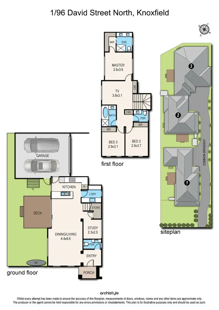 Floorplan of Homely townhouse listing, 2/96 David Street North, Knoxfield VIC 3180