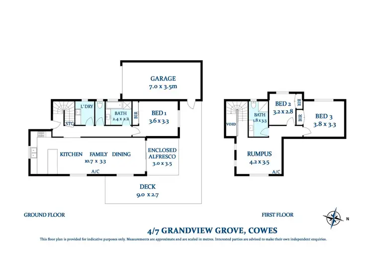 Floorplan of Homely townhouse listing, 4/7 Grandview Grove, Cowes VIC 3922