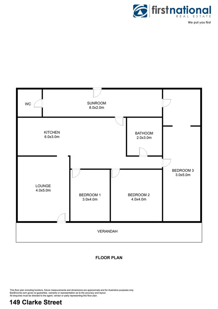 Floorplan of Homely house listing, 149 Clarke Street, Broken Hill NSW 2880