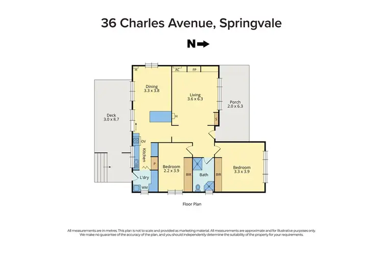 Floorplan of Homely house listing, 36 Charles Avenue, Springvale VIC 3171