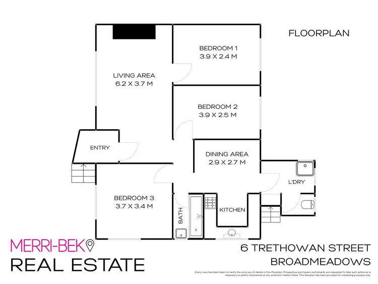Floorplan of Homely house listing, 6 Trethowan Street, Broadmeadows VIC 3047