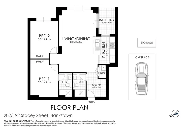 Floorplan of Homely apartment listing, 202/192 Stacey Street, Bankstown NSW 2200