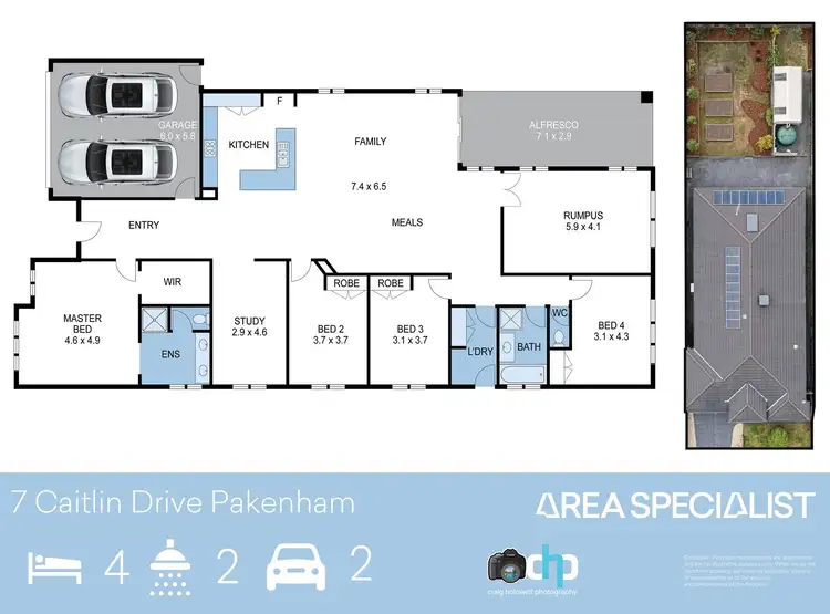 Floorplan of Homely house listing, 7 Caitlin Drive, Pakenham VIC 3810