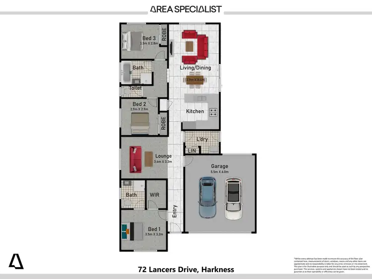 Floorplan of Homely house listing, 72 Lancers Drive, Harkness VIC 3337