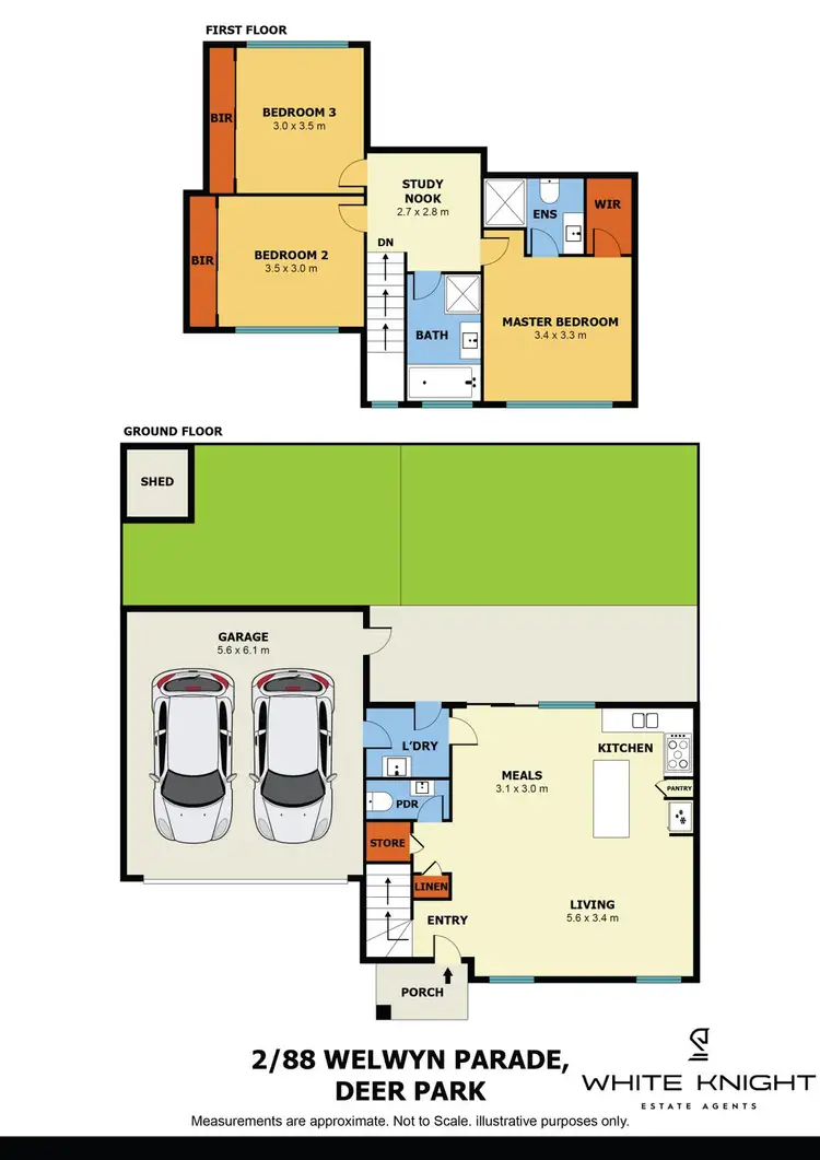 Floorplan of Homely townhouse listing, 2/88 Welwyn Parade, Deer Park VIC 3023