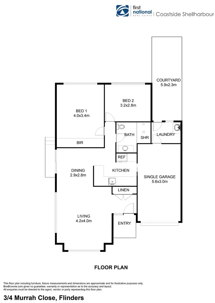 Floorplan of Homely villa listing, 3/4 Murrah Close, Flinders NSW 2529