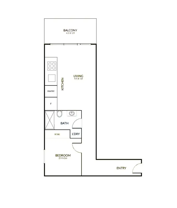 Floorplan of Homely apartment listing, 104/334 Gordon Street, Maribyrnong VIC 3032