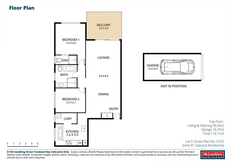 Floorplan of Homely unit listing, 5/126 Swadling Street, Toowoon Bay NSW 2261