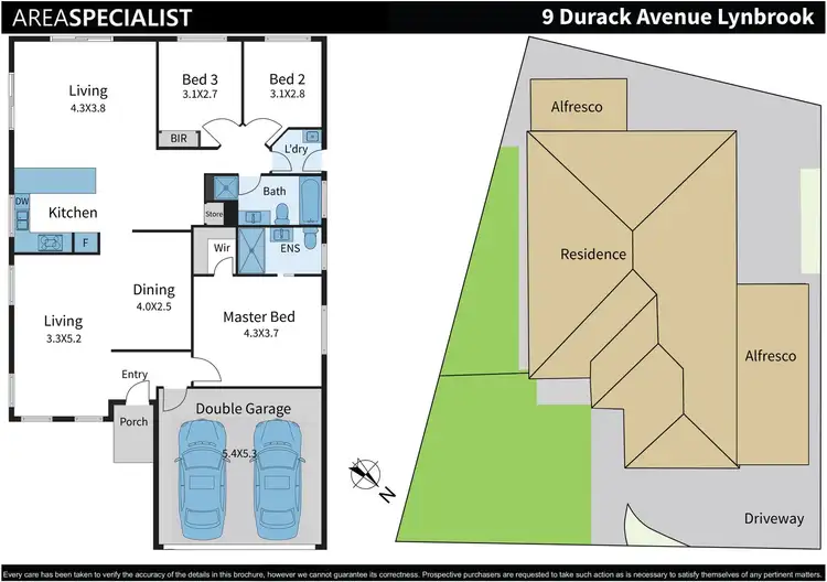 Floorplan of Homely house listing, 9 Durack Avenue, Lynbrook VIC 3975