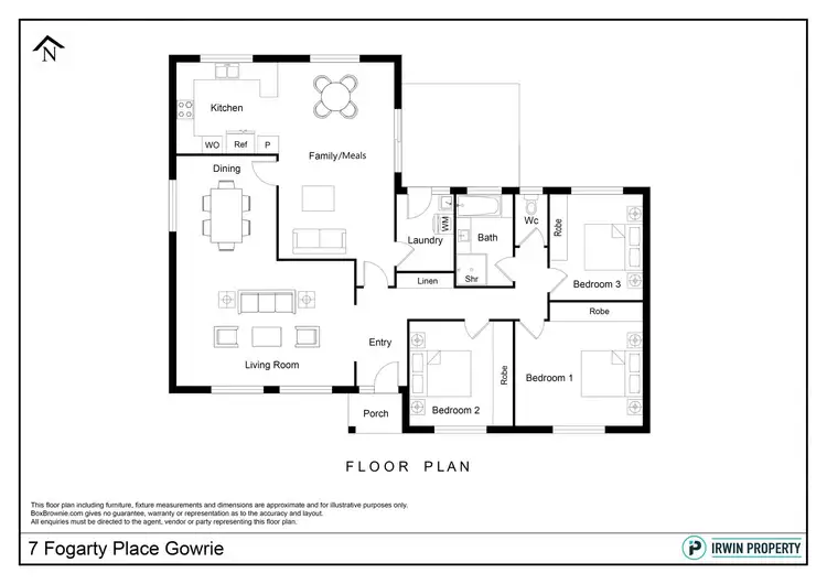 Floorplan of Homely house listing, 7 Fogarty Place, Gowrie ACT 2904