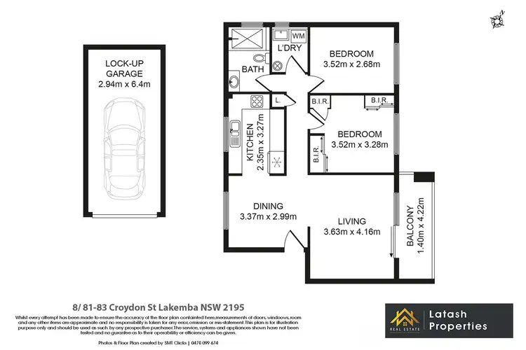 Floorplan of Homely apartment listing, 8/81-83 Croydon Street, Lakemba NSW 2195