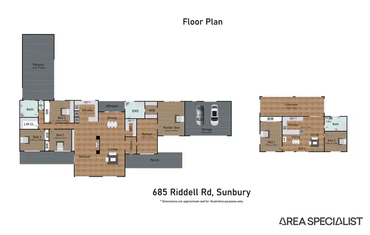 Floorplan of Homely rural property listing, 685 Riddell Road, Sunbury VIC 3429