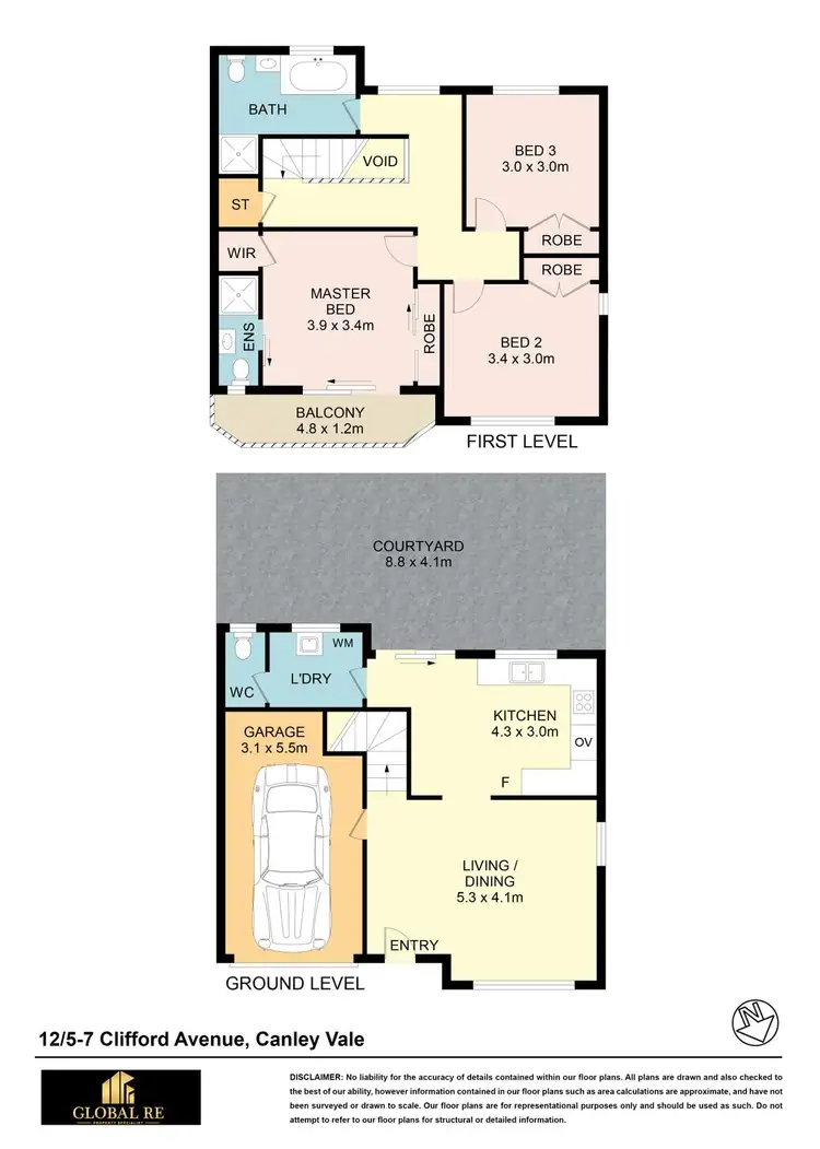 Floorplan of Homely townhouse listing, 12/5-7 Clifford Avenue, Canley Vale NSW 2166