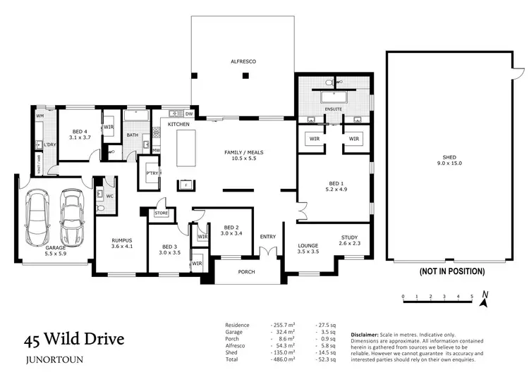 Floorplan of Homely house listing, 45 Wild Drive, Junortoun VIC 3551