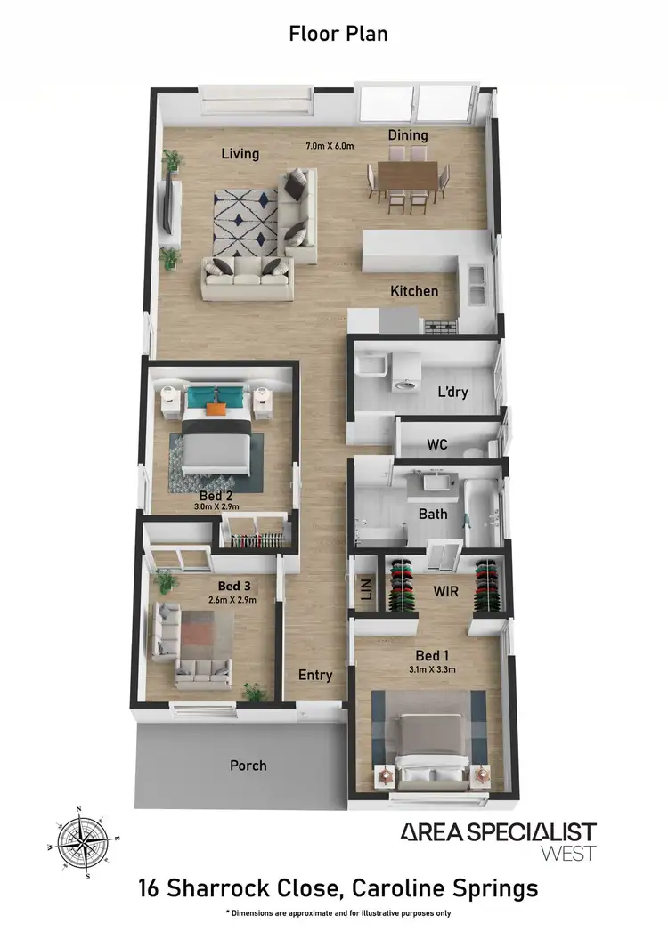 Floorplan of Homely house listing, 16 Sharrock Close, Caroline Springs VIC 3023