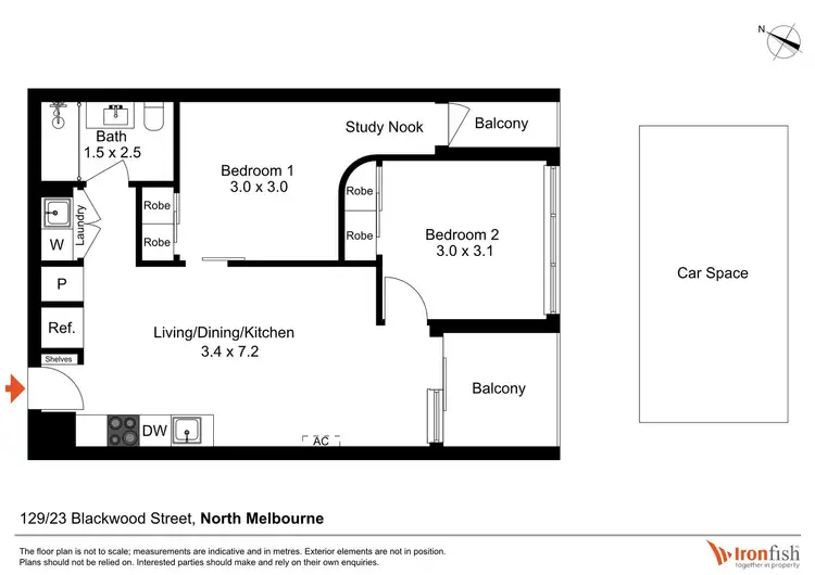Floorplan of Homely apartment listing, 129/23 Blackwood Street, North Melbourne VIC 3051