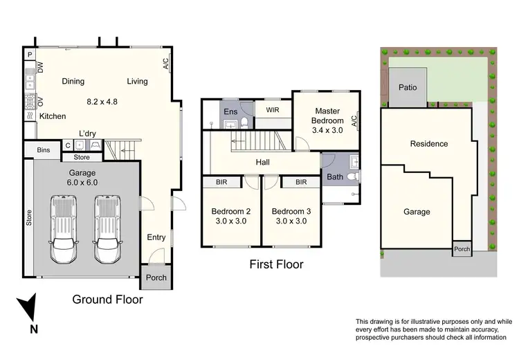 Floorplan of Homely townhouse listing, 13 Bavadia Place, Keysborough VIC 3173