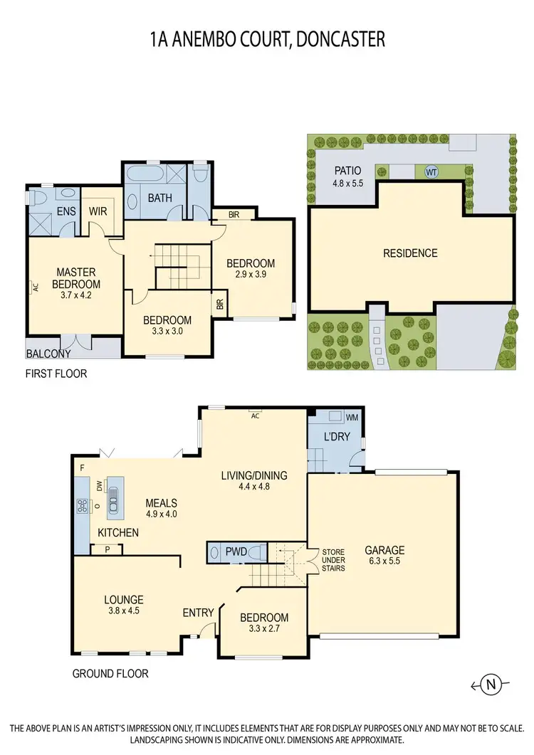 Floorplan of Homely house listing, 1A Anembo Court, Doncaster VIC 3108