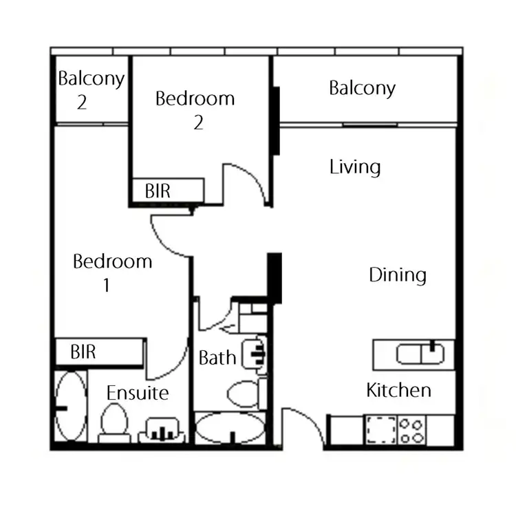 Floorplan of Homely apartment listing, 1/38 Mt Alexander Road, Travancore VIC 3032