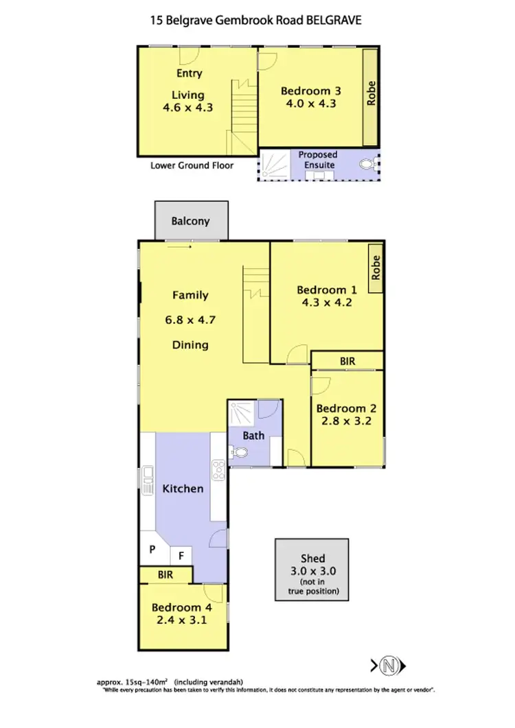 Floorplan of Homely house listing, 15 Belgrave-Gembrook Road, Belgrave VIC 3160