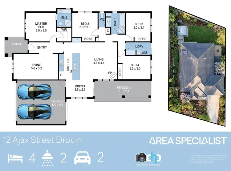 Floorplan of Homely house listing, 12 Ajax Street, Drouin VIC 3818