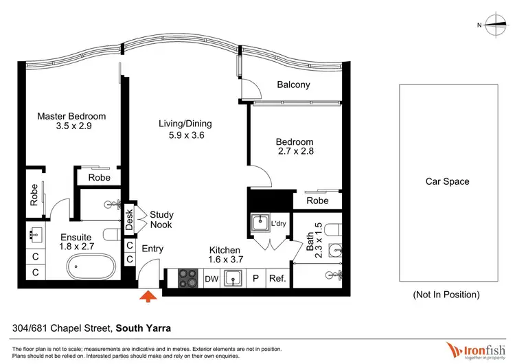 Floorplan of Homely apartment listing, 304/681 Chapel Street, South Yarra VIC 3141