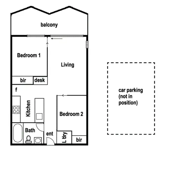 Floorplan of Homely apartment listing, 576/38 Mt Alexander Road, Travancore VIC 3032