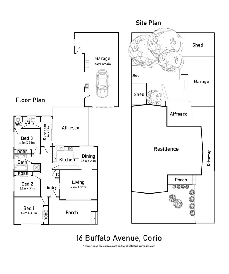 Floorplan of Homely house listing, 16 Buffalo Avenue, Corio VIC 3214
