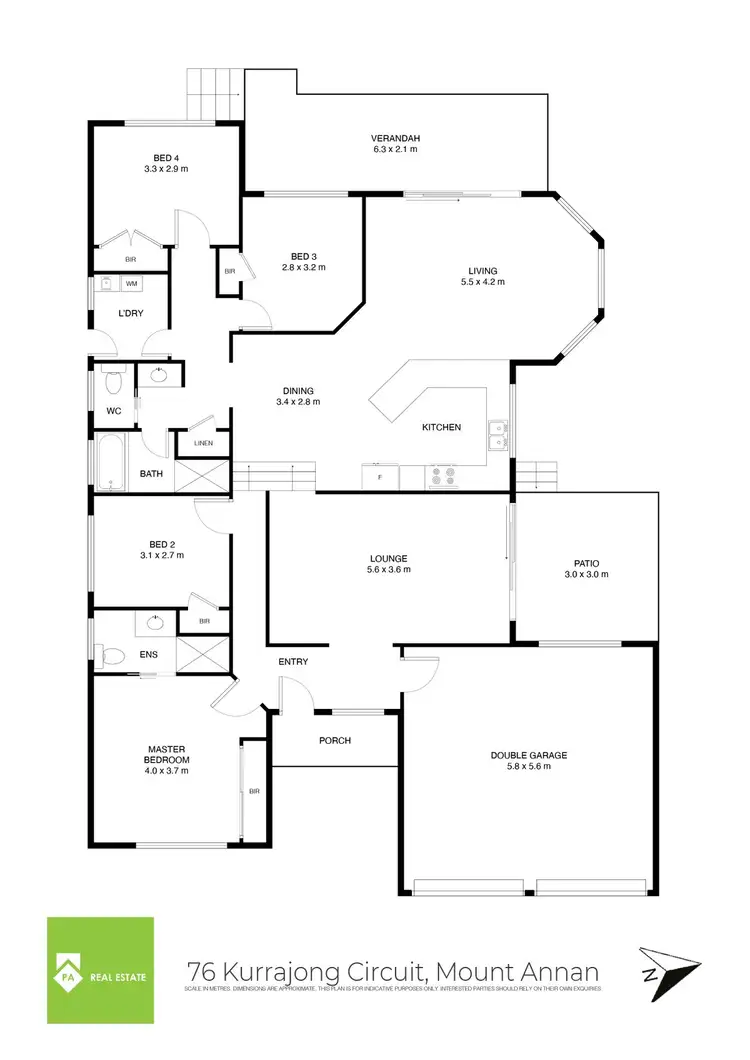 Floorplan of Homely house listing, 76 Kurrajong Circuit, Mount Annan NSW 2567