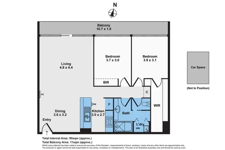 Floorplan of Homely apartment listing, 903/83 Queens Bridge Street, Southbank VIC 3006