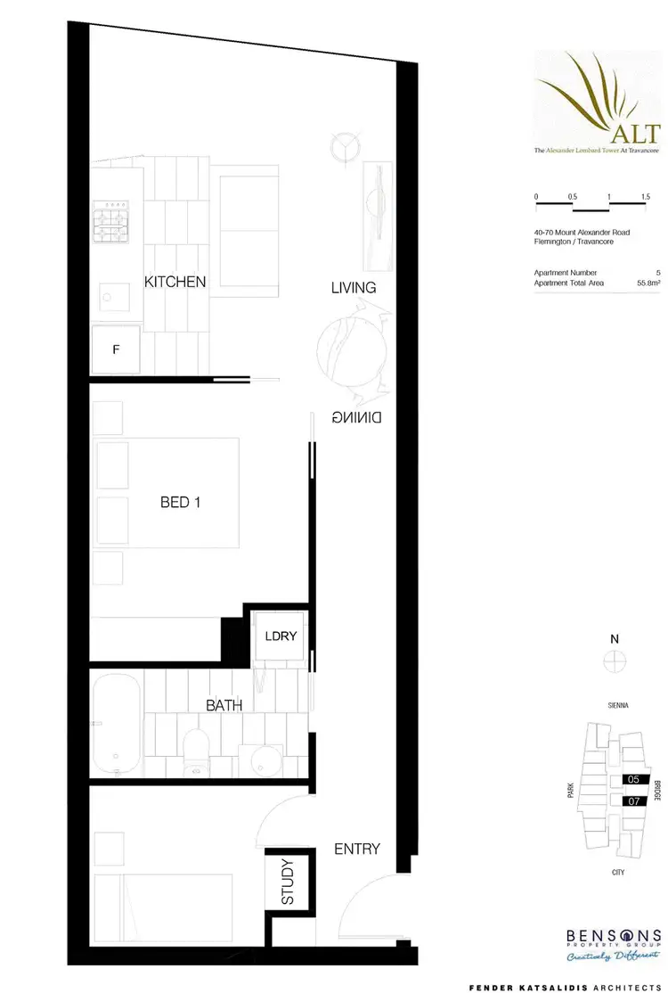 Floorplan of Homely apartment listing, 1105/18 Mt Alexander Road, Travancore VIC 3032
