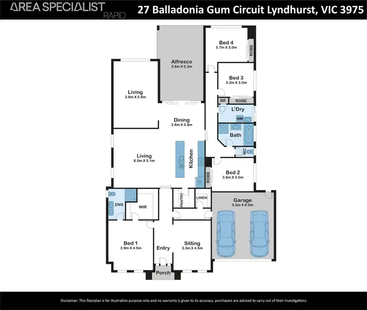 Floorplan of Homely house listing, 27 Balladonia Gum Circuit, Lyndhurst VIC 3975