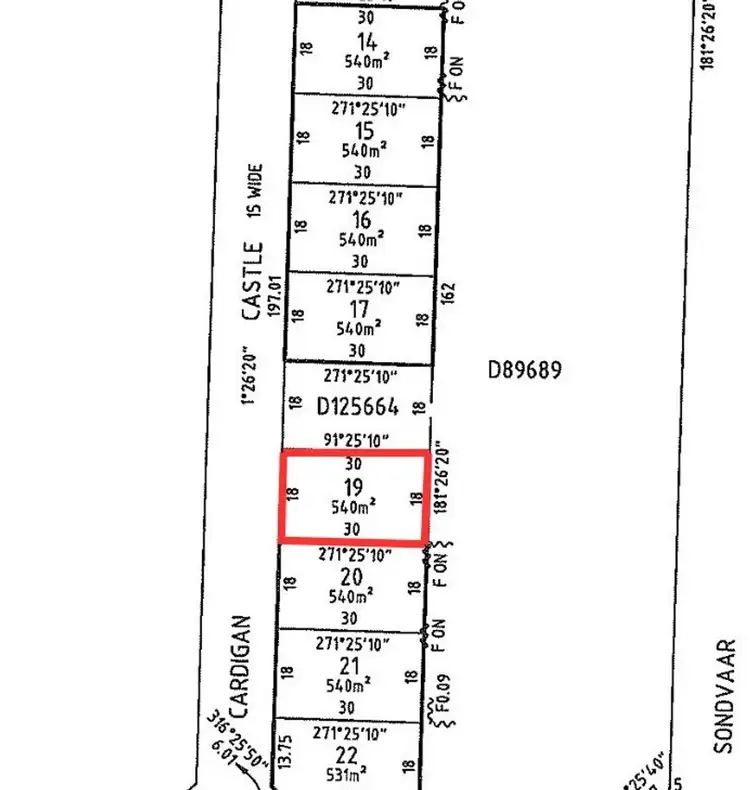 Floorplan of Homely land listing, 4A Cardigan Castle Circuit, Port Victoria SA 5573