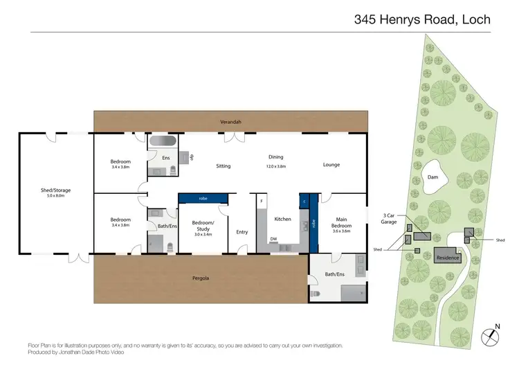 Floorplan of Homely house listing, 345 Henrys Road., Loch VIC 3945